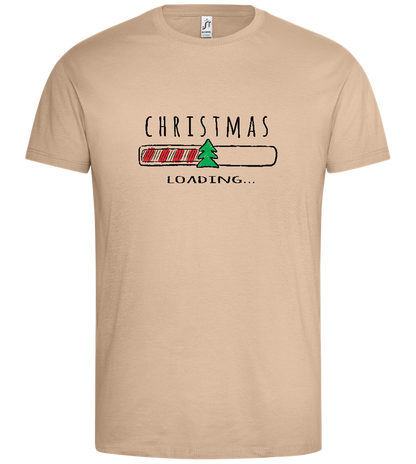 Christmas Is Loading Design - Premium men's t-shirt_SAND_front