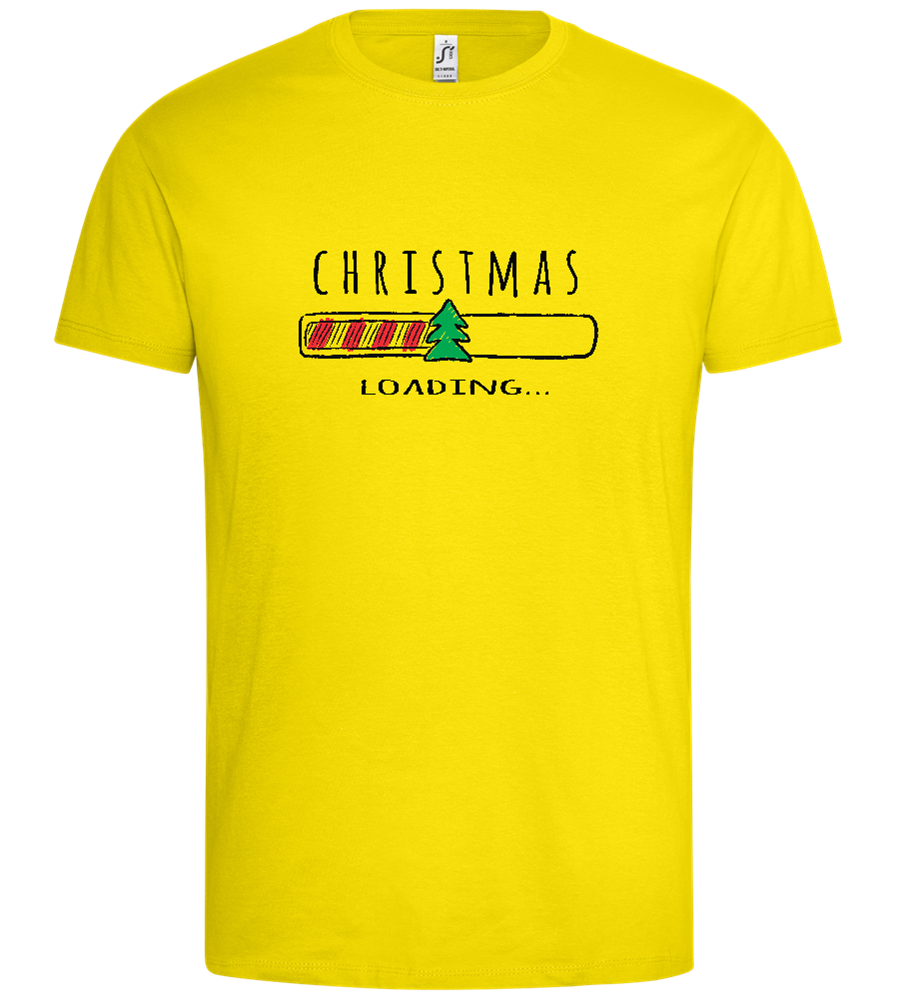 Christmas Is Loading Design - Premium men's t-shirt_YELLOW_front