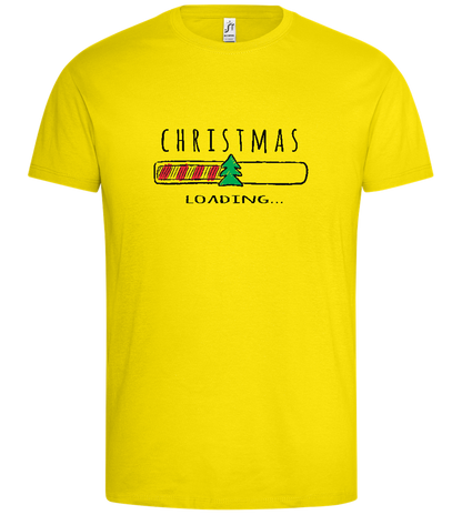 Christmas Is Loading Design - Premium men's t-shirt_YELLOW_front