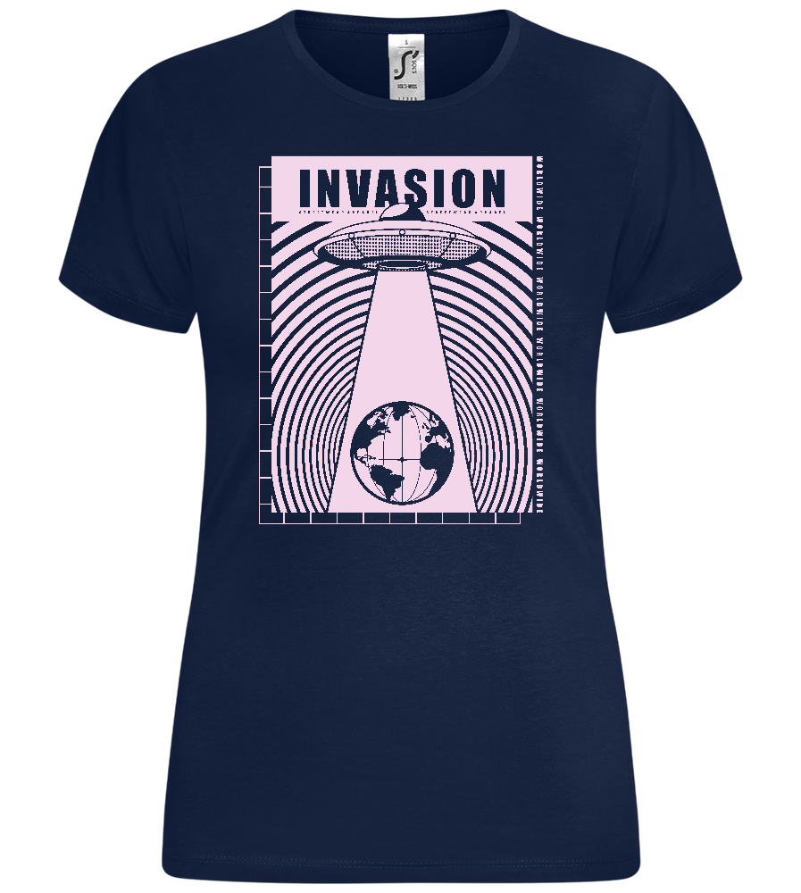 Ufo Invasion Design - Comfort women's t-shirt_MARINE_front