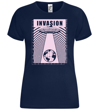 Ufo Invasion Design - Comfort women's t-shirt_MARINE_front