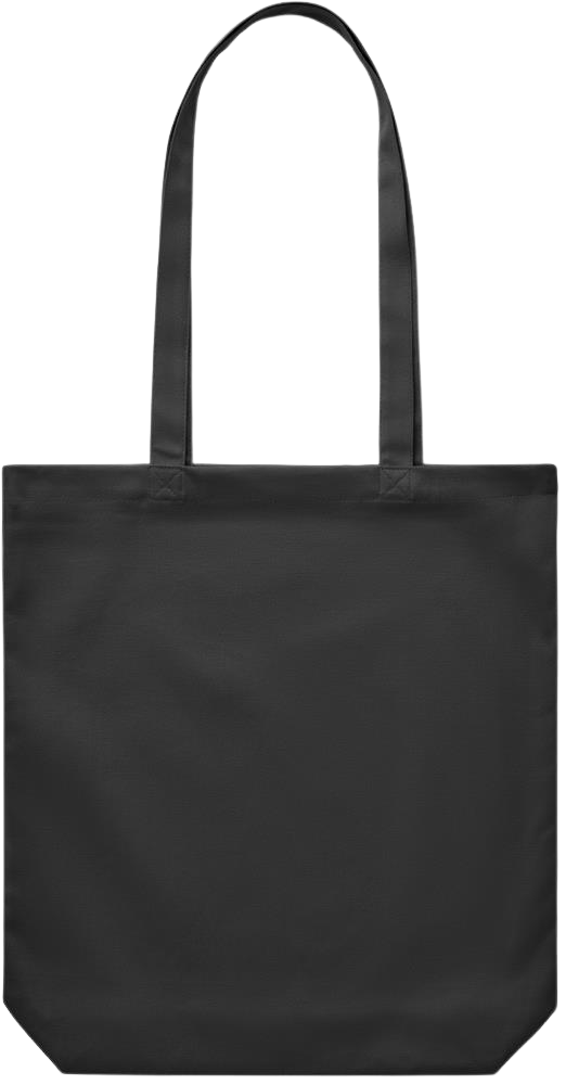 Premium Canvas colored cotton shopping bag_BLACK_front