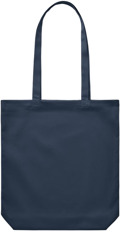 Premium Canvas colored cotton shopping bag_FRENCH NAVY_front