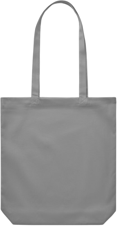 Premium Canvas colored cotton shopping bag_GREY_front