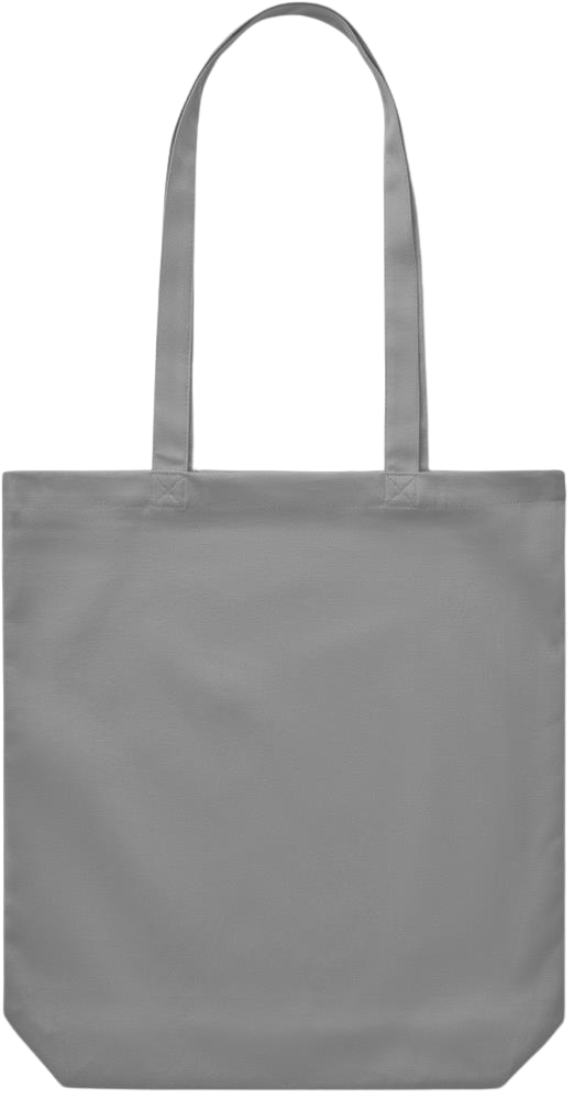 Premium Canvas colored cotton shopping bag_GREY_front