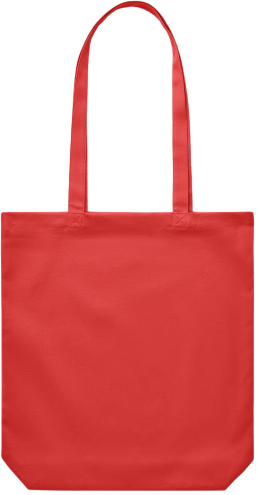 Premium Canvas colored cotton shopping bag_RED_front