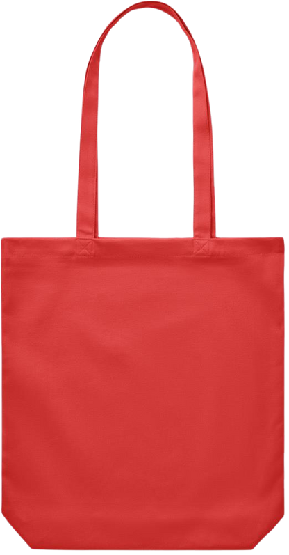 Premium Canvas colored cotton shopping bag_RED_front