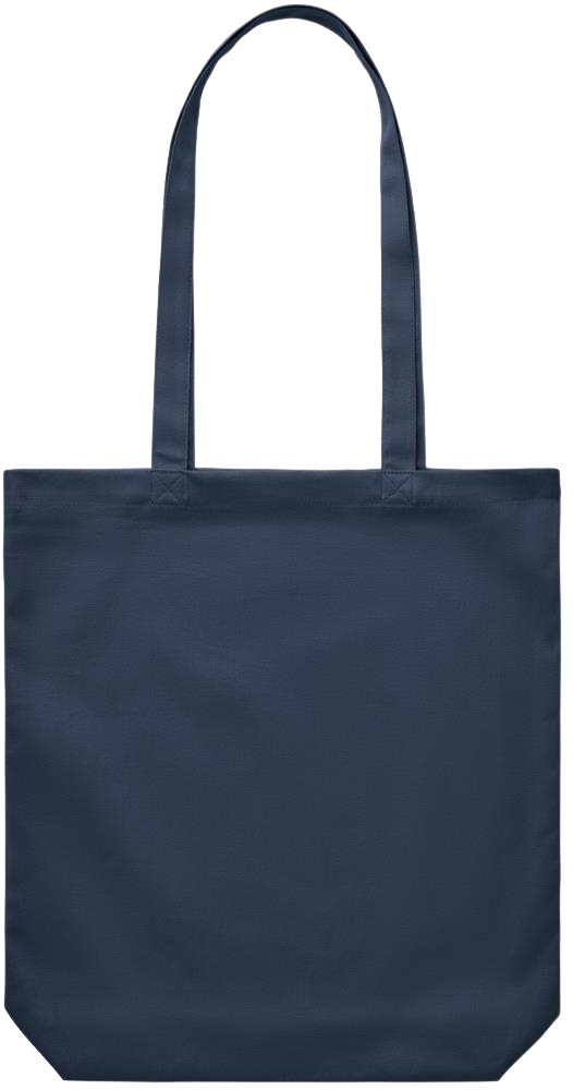 Premium Canvas colored cotton shopping bag_FRENCH NAVY_back