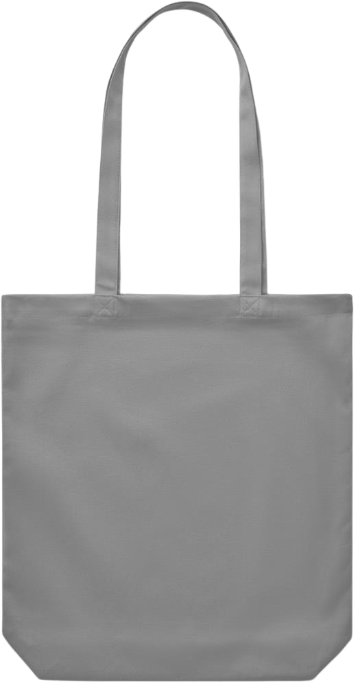 Premium Canvas colored cotton shopping bag_GREY_back