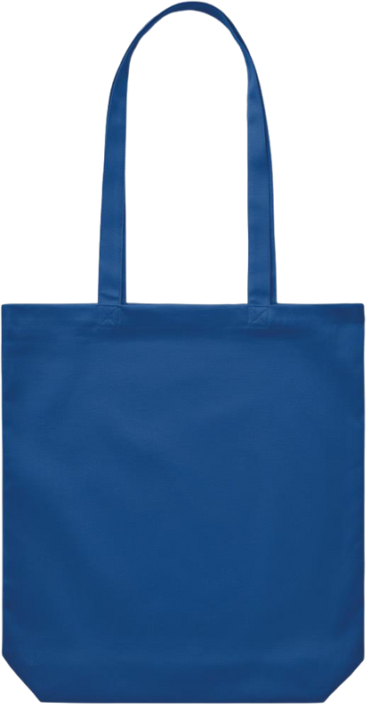 Premium Canvas colored cotton shopping bag_ROYAL BLUE_back