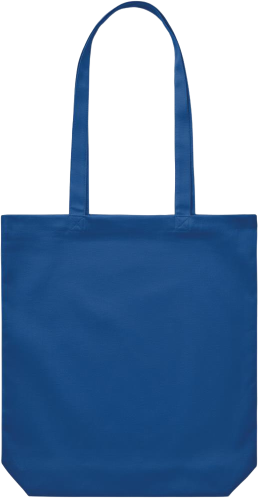 Premium Canvas colored cotton shopping bag_ROYAL BLUE_back