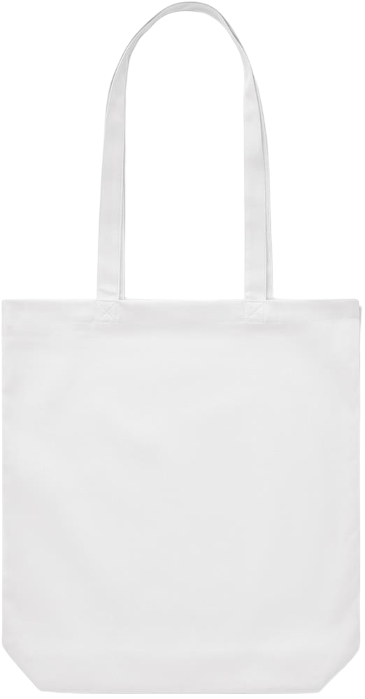 Premium Canvas colored cotton shopping bag_WHITE_back