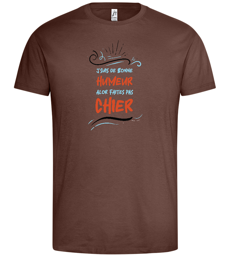 Good Mood Design - Premium men's t-shirt_CHOCOLATE_front