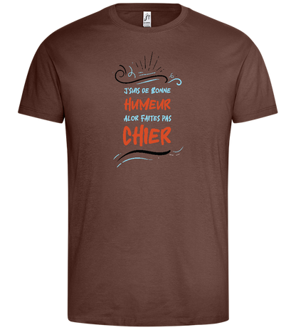 Good Mood Design - Premium men's t-shirt_CHOCOLATE_front