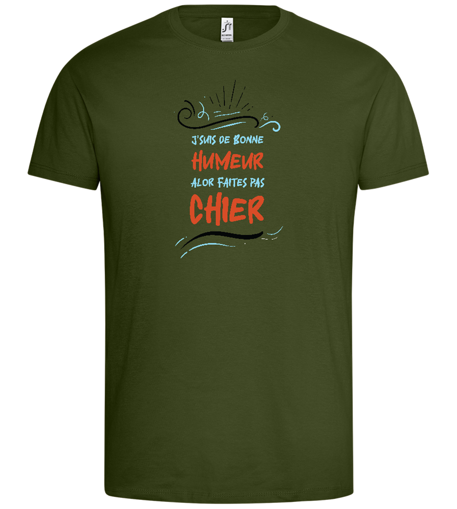 Good Mood Design - Premium men's t-shirt_DARK KHAKI_front