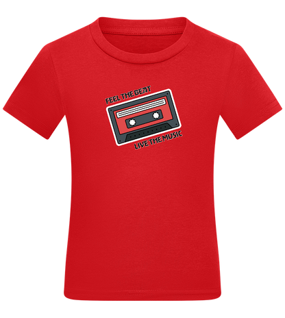 Feel the Beat Design - Comfort kids fitted t-shirt_RED_front
