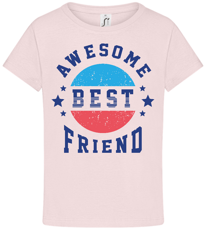 Awesome BFF Design - Comfort girls' t-shirt_MEDIUM PINK_front