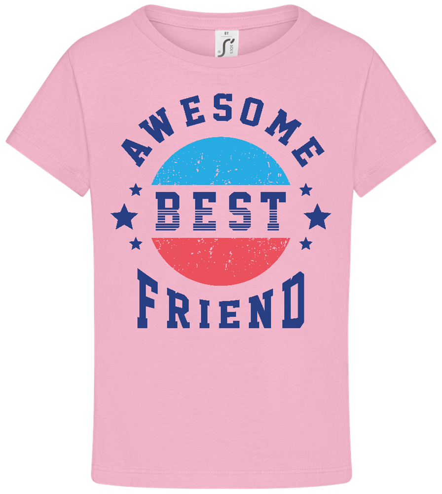 Awesome BFF Design - Comfort girls' t-shirt_PINK ORCHID_front