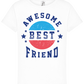 Awesome BFF Design - Comfort girls' t-shirt_WHITE_front