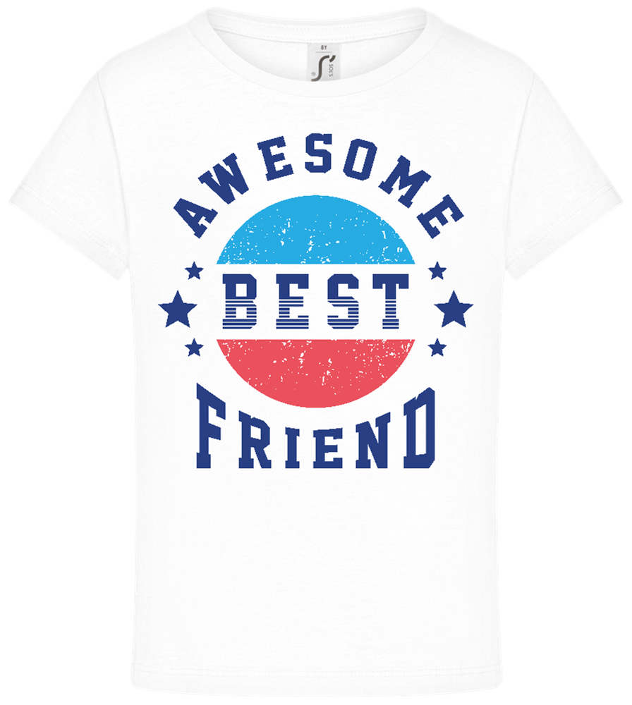 Awesome BFF Design - Comfort girls' t-shirt_WHITE_front