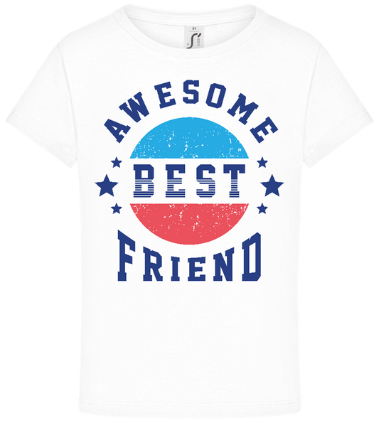 Awesome BFF Design - Comfort girls' t-shirt_WHITE_front