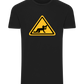 Drunk Warning Sign Design - Comfort men's t-shirt_DEEP BLACK_front