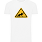 Drunk Warning Sign Design - Comfort men's t-shirt_WHITE_front