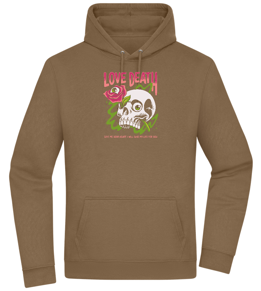 Skull Love Death Design - Premium Essential Unisex Hoodie_ARMY_front