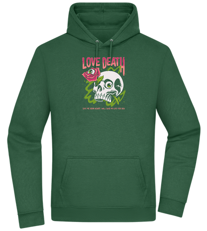 Skull Love Death Design - Premium Essential Unisex Hoodie_GREEN BOTTLE_front