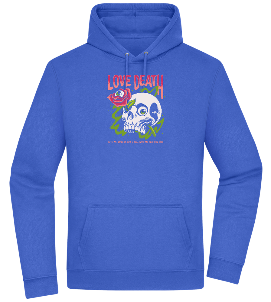 Skull Love Death Design - Premium Essential Unisex Hoodie_ROYAL_front