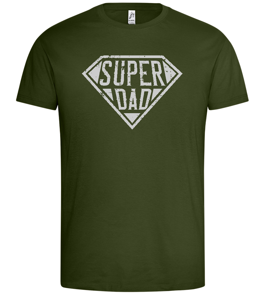 Super Dad Grunge Design - Premium men's t-shirt_ARMY_front