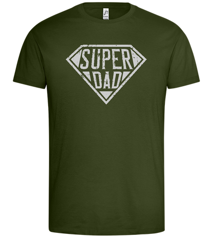 Super Dad Grunge Design - Premium men's t-shirt_ARMY_front