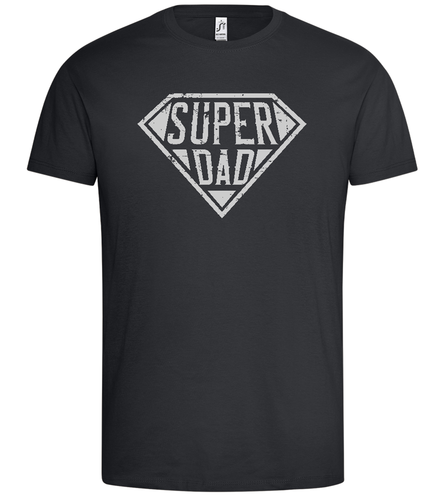 Super Dad Grunge Design - Premium men's t-shirt_DARK GRAY_front