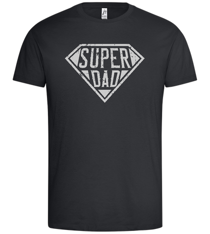 Super Dad Grunge Design - Premium men's t-shirt_DARK GRAY_front