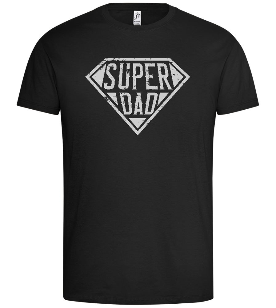 Super Dad Grunge Design - Premium men's t-shirt_DEEP BLACK_front