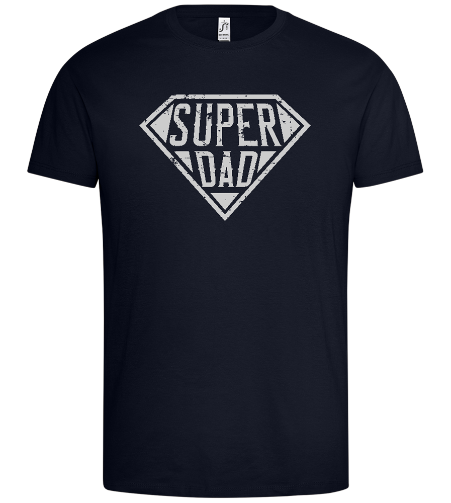 Super Dad Grunge Design - Premium men's t-shirt_FRENCH NAVY_front