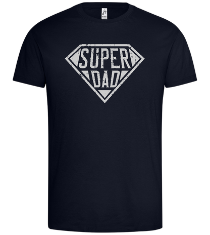 Super Dad Grunge Design - Premium men's t-shirt_FRENCH NAVY_front