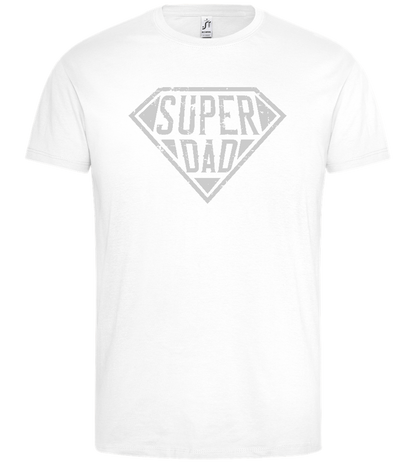 Super Dad Grunge Design - Premium men's t-shirt_WHITE_front