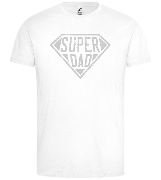 Super Dad Grunge Design - Premium men's t-shirt_WHITE_front