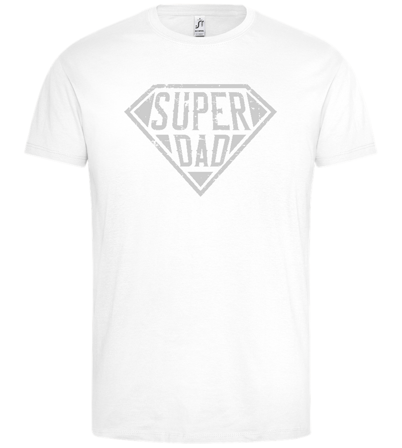 Super Dad Grunge Design - Premium men's t-shirt_WHITE_front