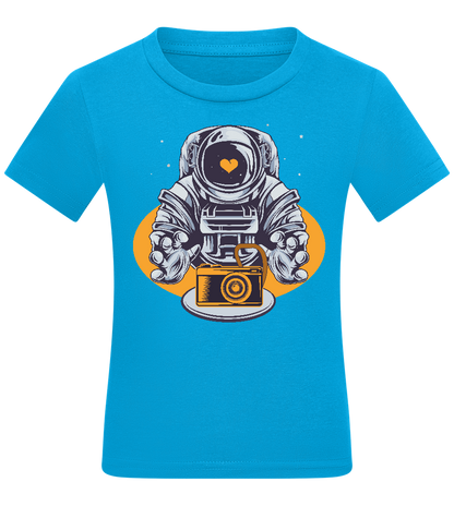 Spaceman Camera Design - Comfort kids fitted t-shirt_TURQUOISE_front