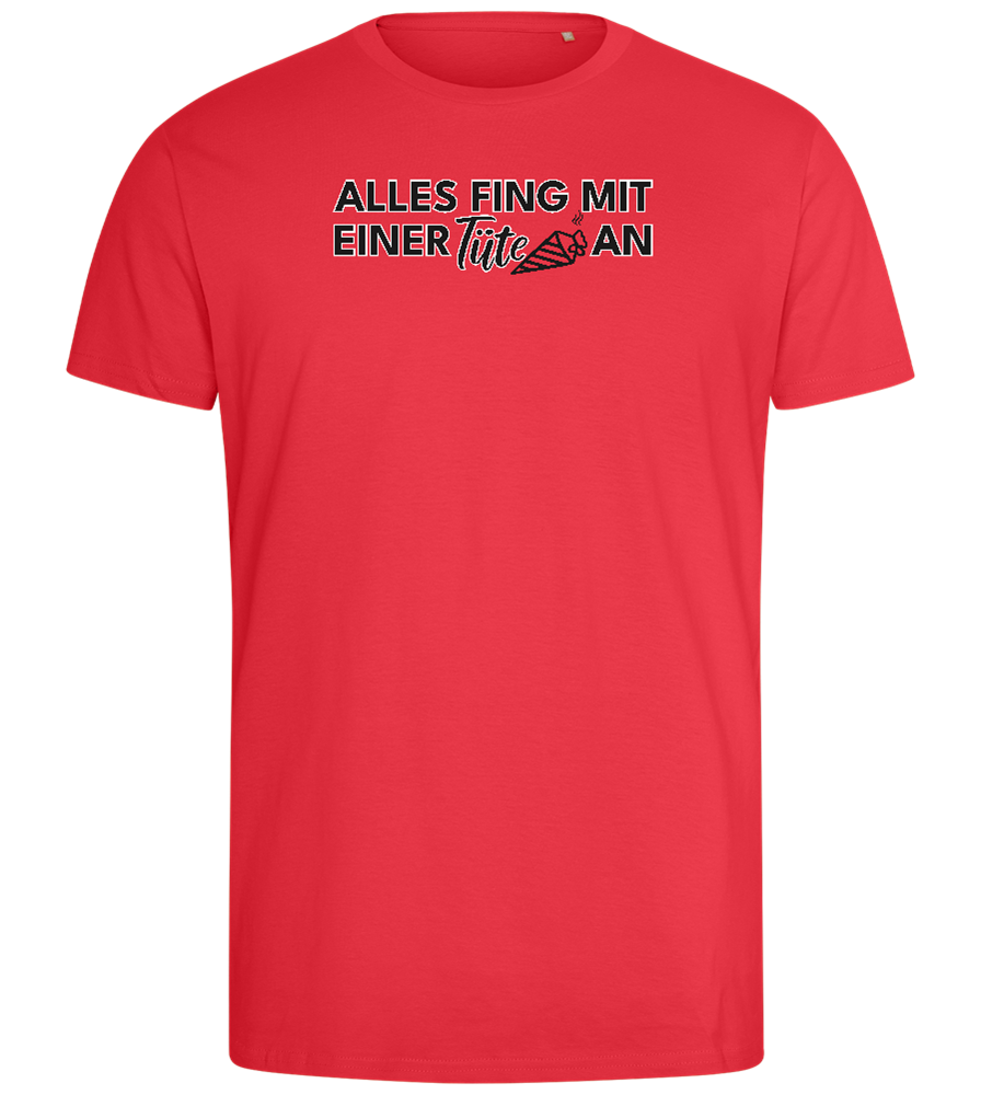 Alles Fing Mit Einer Tüte An Design - Comfort men's fitted t-shirt_BRIGHT RED_front