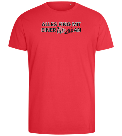 Alles Fing Mit Einer Tüte An Design - Comfort men's fitted t-shirt_BRIGHT RED_front