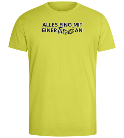 Alles Fing Mit Einer Tüte An Design - Comfort men's fitted t-shirt_GREEN APPLE_front