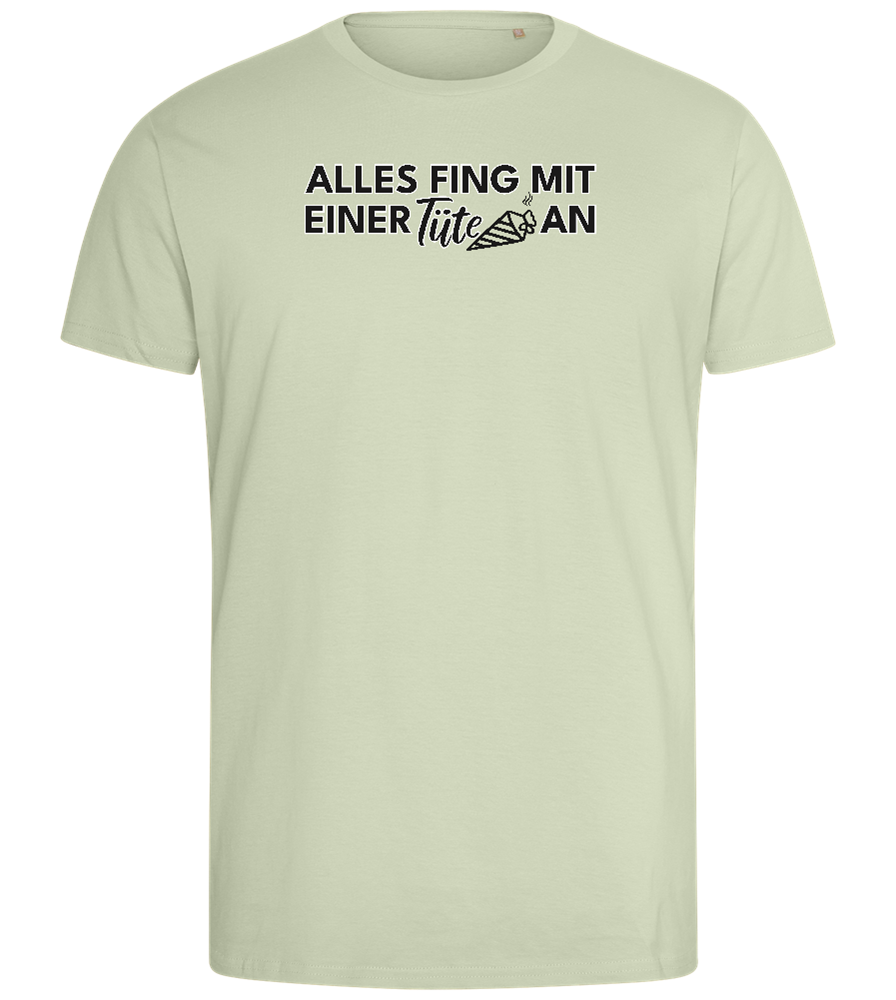 Alles Fing Mit Einer Tüte An Design - Comfort men's fitted t-shirt_SILESTONE_front