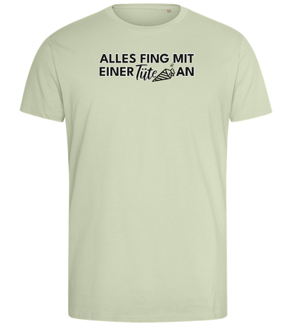 Alles Fing Mit Einer Tüte An Design - Comfort men's fitted t-shirt_SILESTONE_front