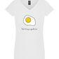 Eggcellent Mom Design - Basic women's v-neck t-shirt_WHITE_front