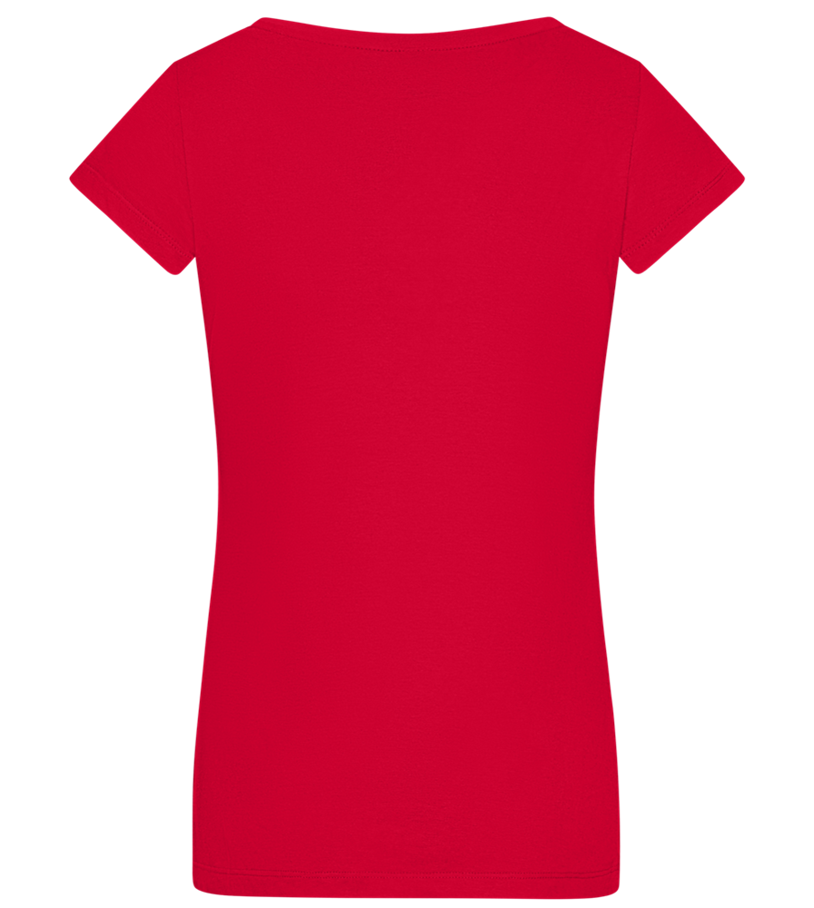 Eggcellent Mom Design - Basic women's v-neck t-shirt_RED_back