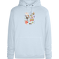 Autumn Vibes Design - Premium unisex hoodie_CREAMY BLUE_front