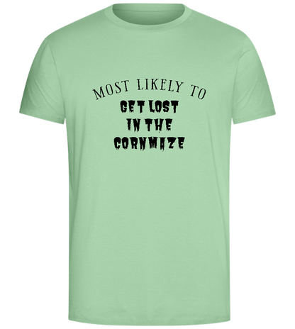 Get Lost in the Maze Design - Comfort Unisex T-Shirt_ICE GREEN_front